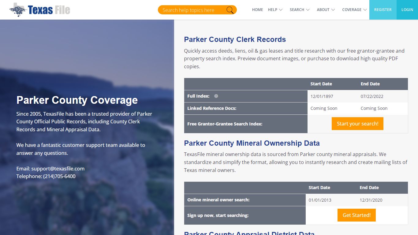 Parker County Clerk Official Public Records | TexasFile